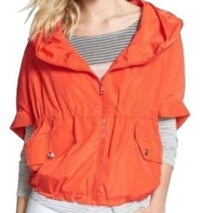 Sam Edelman Short Sleeve Windbreaker Women's Orange Size Small